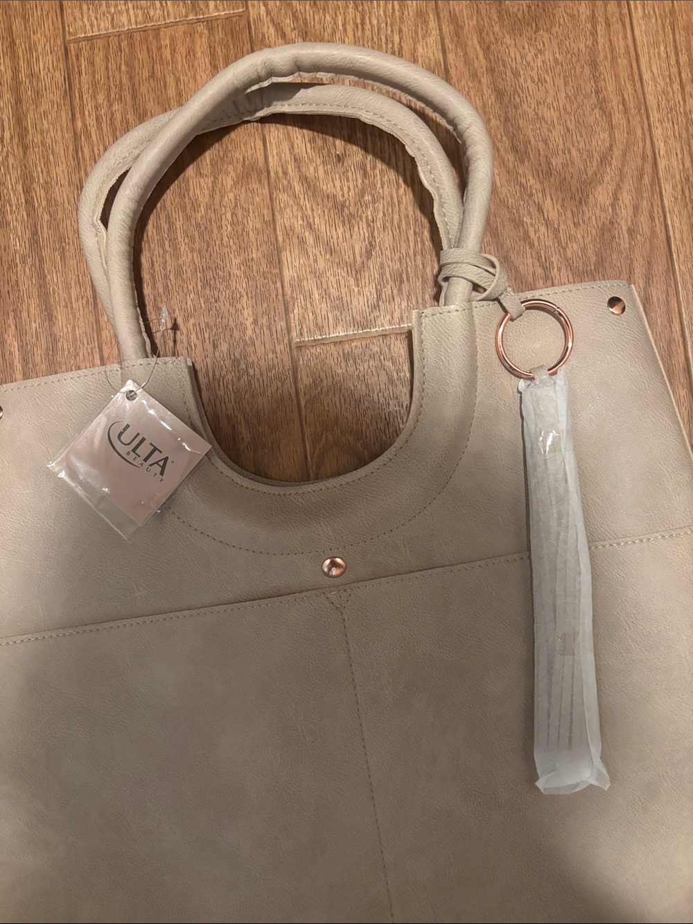 Ulta Beauty Beige Tote with Tassel Accent - Picture 2 of 4